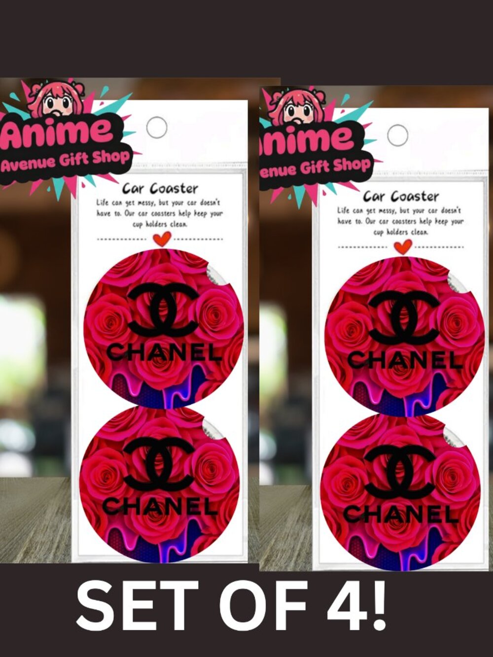 Set of Four Car Coasters